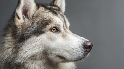 Obraz premium Close-up of a dog with piercing gaze