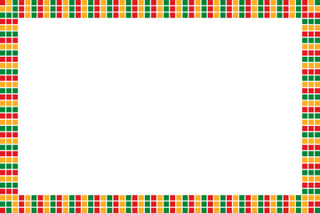 Abstract Juneteenth rectangular frame. Black History Month. Copy space. Perfect for Juneteenth celebration, Black History Month, African heritage event, or cultural awareness poster. PNG. Vector