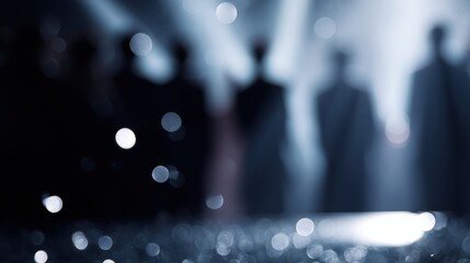 Group of people standing on stage at an award ceremony, blurred background, capturing celebratory and formal event atmosphere