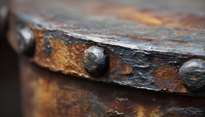 Closeup view of a corrosionresistant coated closure designed to withstand extreme weather conditions and protect industrial equipment in harsh environments