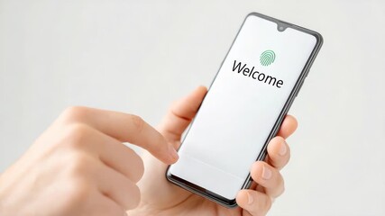 Smartphone interaction welcomes user with seamless touchscreen navigation and gesture control