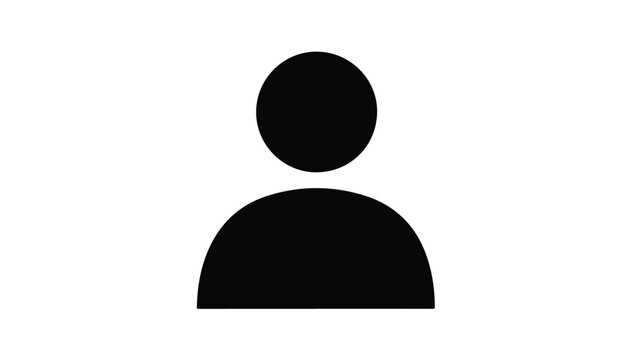 3d render of a black and white sign of login icon