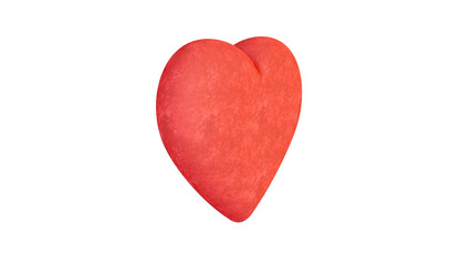 Fototapeta premium Red velvet heart with transparent background