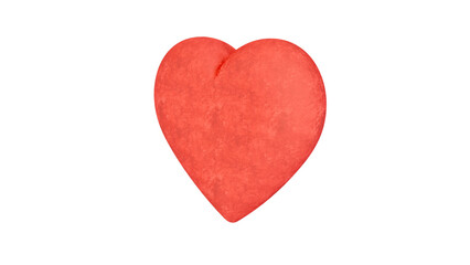 Obraz premium Red velvet heart with transparent background