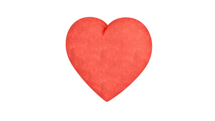 Red velvet heart with transparent background