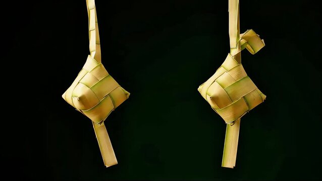 Traditional Ketupat Food Visual for Eid Al Fitr Holiday