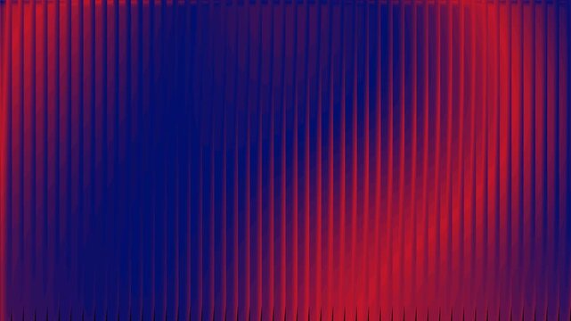 Abstract blue and red reeded glass or fractal glass neon 4K resolution stock video	