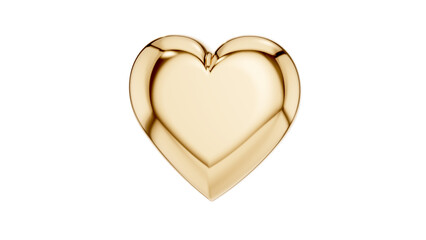 Fototapeta premium Golden heart with transparent background