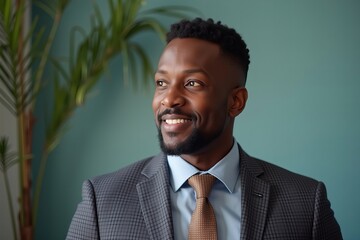 Top-Down View of African American Man in HR Interview