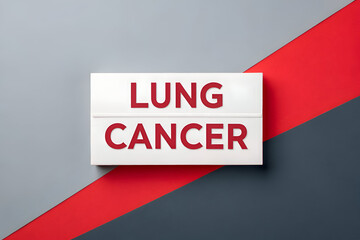 Lung Cancer Awareness Concept with Bold Red Medical Warning Design