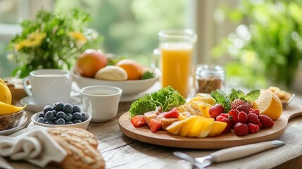 Healthy Breakfast Fruit Platter