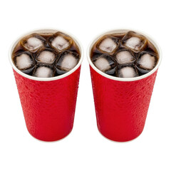 Two cups of iced coffee