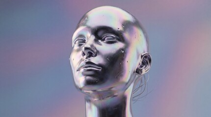 Photograph of an Iridescent Synthetic Human