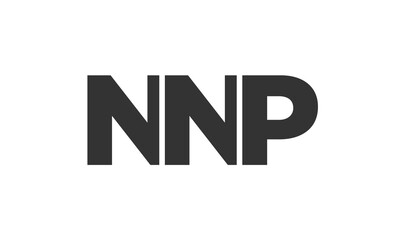 NNP logo design template with strong and modern bold text. Initial based vector logotype featuring simple and minimal typography. Trendy company identity.