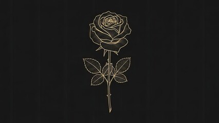 Luxury Metallic Gold Flower Vector Art