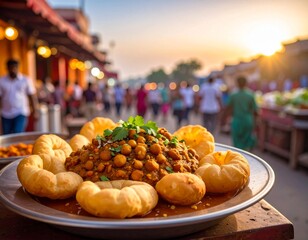 street food Chole Bhature