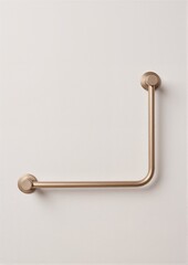 Modern bronze grab bar mounted on wall for safe support  