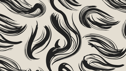 Fototapeta premium Dynamic black and white abstract swirling pattern design