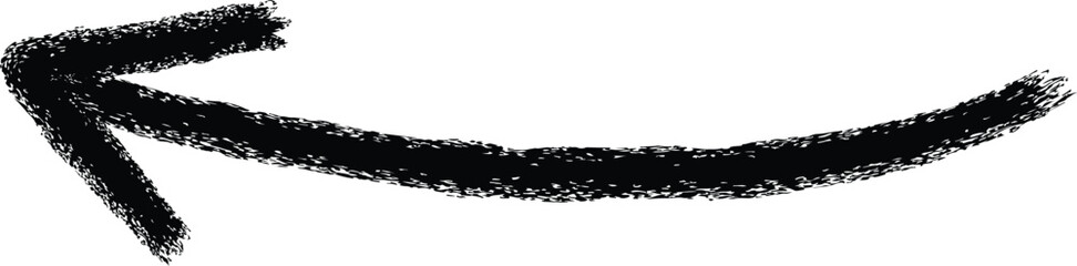 Hand-drawn Black marker arrow isolated on transparent background, arrow mark hand drawn. Arrows icon. Arrow drawn with black marker on white background © farhanatisha