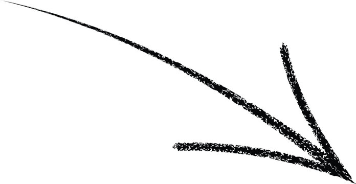 Hand drawn Black marker Arrows animation on a transparent background, Hand drawn Brush Check marks doodle set. checkbox, checklist, tick and cross signs, drawn concept.
