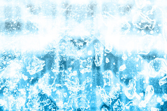 水の流れ、氷や流氷、雪や冬の季節など冷たい寒い感じをイメージして青と白の色の配色でデザインした背景、テクスチャ、壁紙