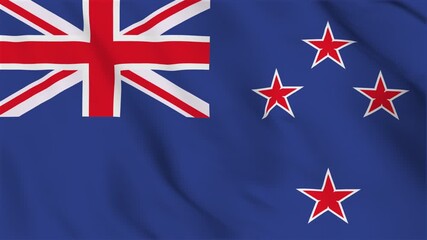 Australia Flag Waving Animation. Australia flag seamless loop animation. flag of australia - Powered by Adobe