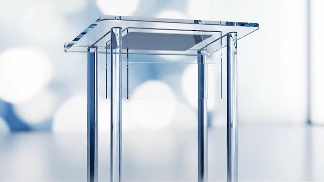 Modern Acrylic Lectern for Presentations and Speeches.