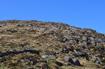 Rocks and Stones Scattered up the Side of a Mountain