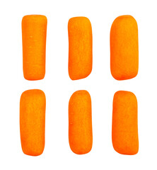 baby carrot path isolated on white