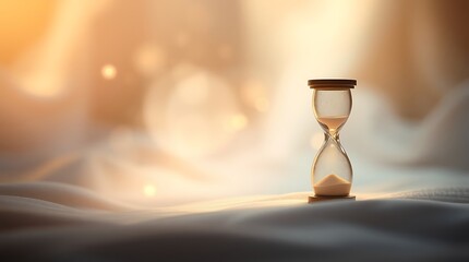 hourglass on a black background