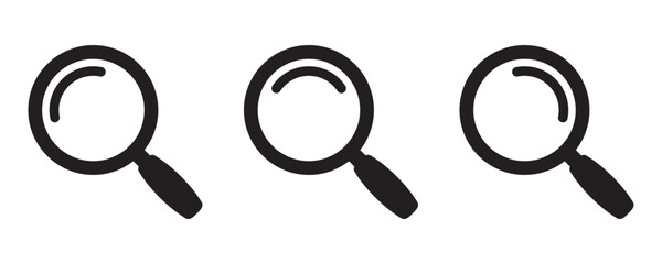 Search and Discovery Magnifying Glass Icon Set