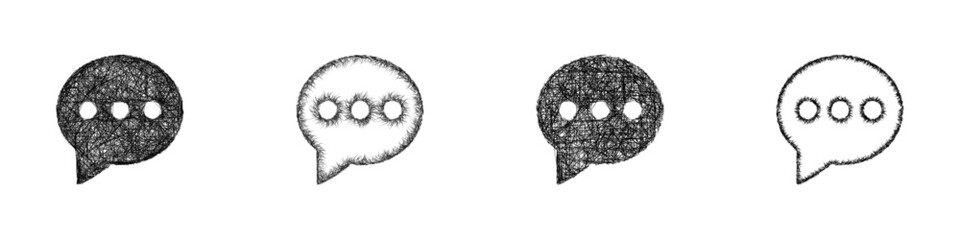 Sketch message icon design set