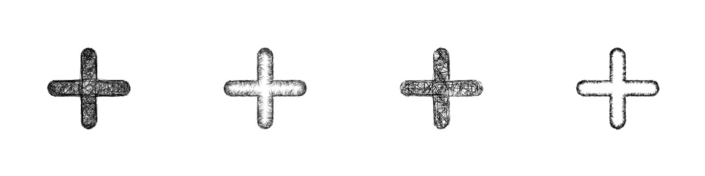 Sketch plus icon design set