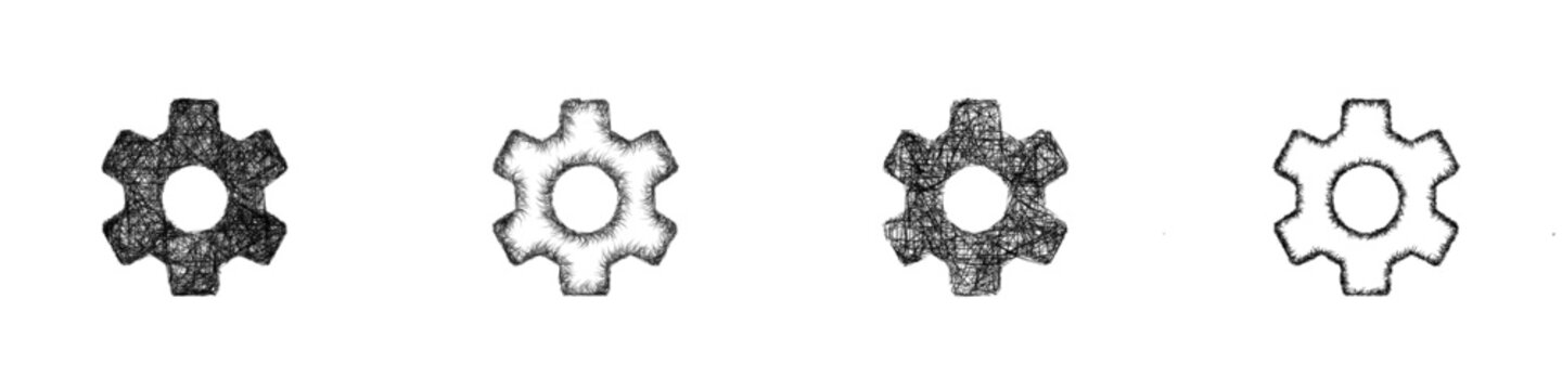 Sketch settings icon design set
