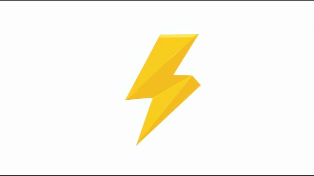 A bright yellow lightning bolt icon on a clean white background.