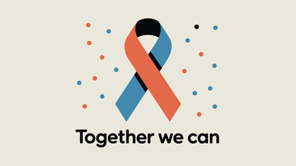 Support and unity ribbon Vector