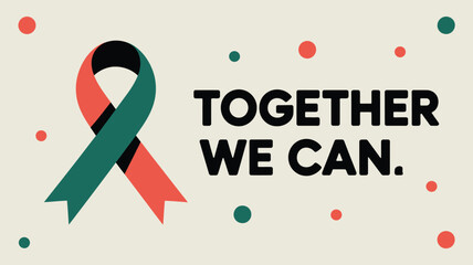 Support and unity ribbon Vector