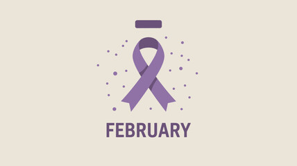 Purple ribbon for february awareness Vector