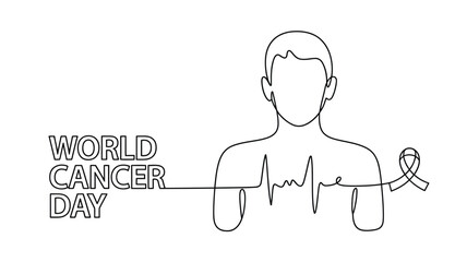 Celebrating world cancer day Vector