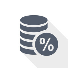 Percentage icon symbolizing interest rate, discount and financial metrics