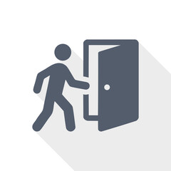Login logout icon representing user access, sign in and exit action