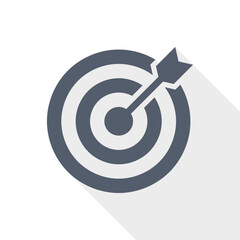 Target goal icon symbolizing objective, focus and business success