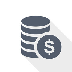 Money stack icon representing revenue, profit and financial growth