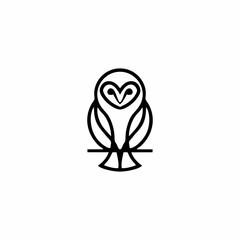Obraz premium owl illustration, owl logo design, vector