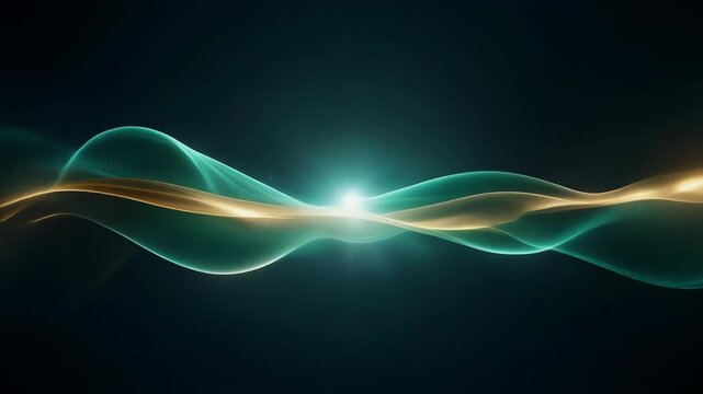 Abstract blue background with dynamic smoke waves and glowing fractal lines creating a flowing energy pattern for a modern technology design wallpaper