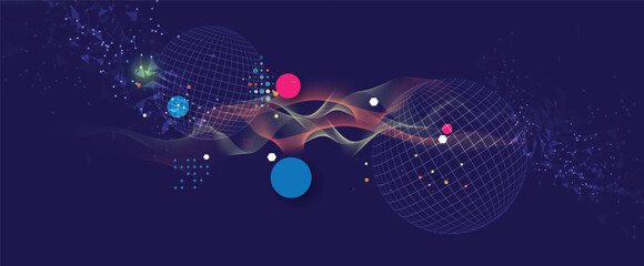 Abstract circuit system concept technology and science background