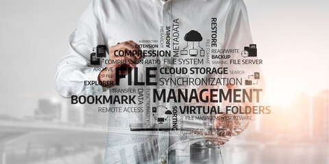 Explore modern solutions for file management with innovative technology concepts, promoting efficiency, data organization, cloud storage, and secure retrieval strategies. Tessel