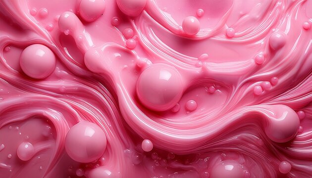 bubble gum surface texture pink liquid slime splashes abstract background