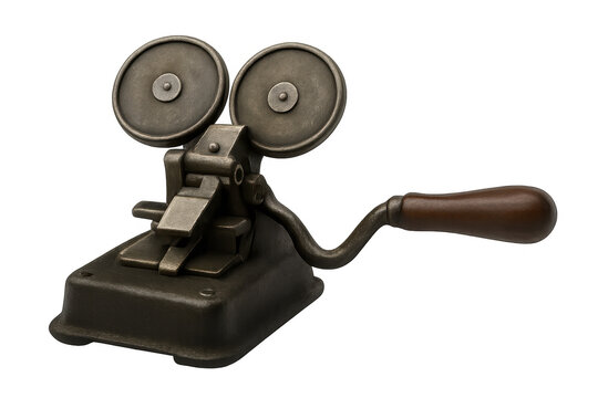 Vintage film splicer equipment representing old cinema history