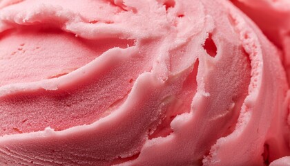 Fototapeta premium closeup photo of delicious strawberry ice cream texture